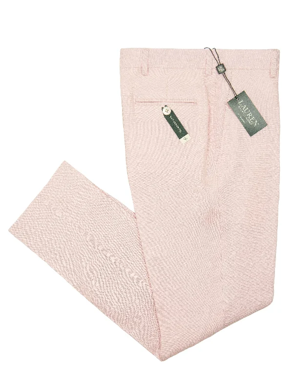 Lauren Ralph Lauren 29038P 100% Linen Boy's Suit Separate Pant - Solid Gab - Pink Relaxed Lounge Trousers Lauren Ralph Lauren 29038P 100% Linen Boy's Suit Separate Pant - Solid Gab - Pink Relaxed Lounge Trousers