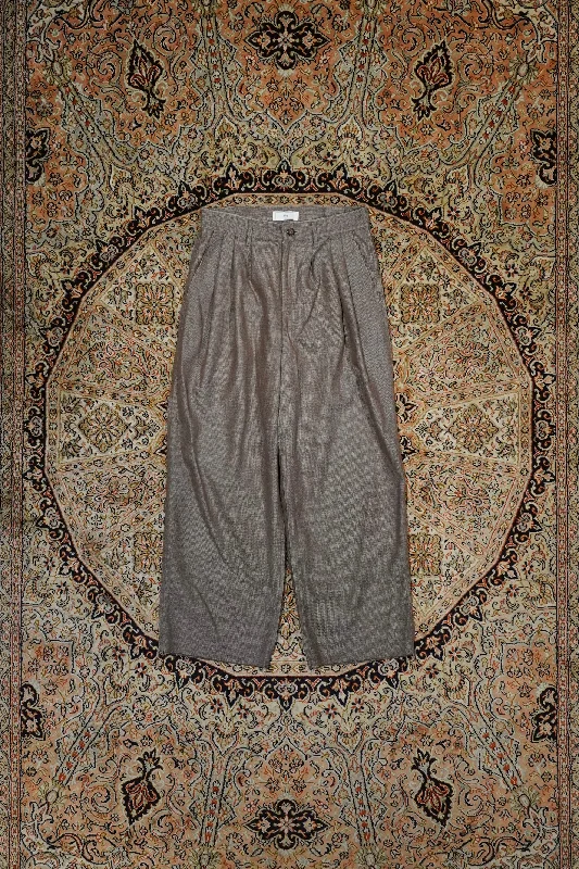 ALPACA SAXONY SCHADEN 3TUCK PANTS Stylish Slim Trousers