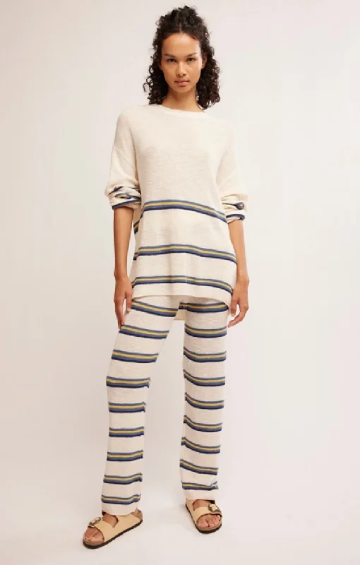 Free People Mariner Sweater Set Solid Print Embellished