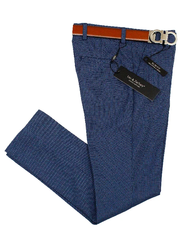 Leo & Zachary 35577P Boy's Suit Separate Pants - Birdseye - Ink/Sky Soft Stretch Trousers Leo & Zachary 35577P Boy's Suit Separate Pants - Birdseye - Ink/Sky Soft Stretch Trousers