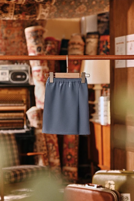 The Akar Kita Babies Folded Skirt - Coronet Blue high waist skirt