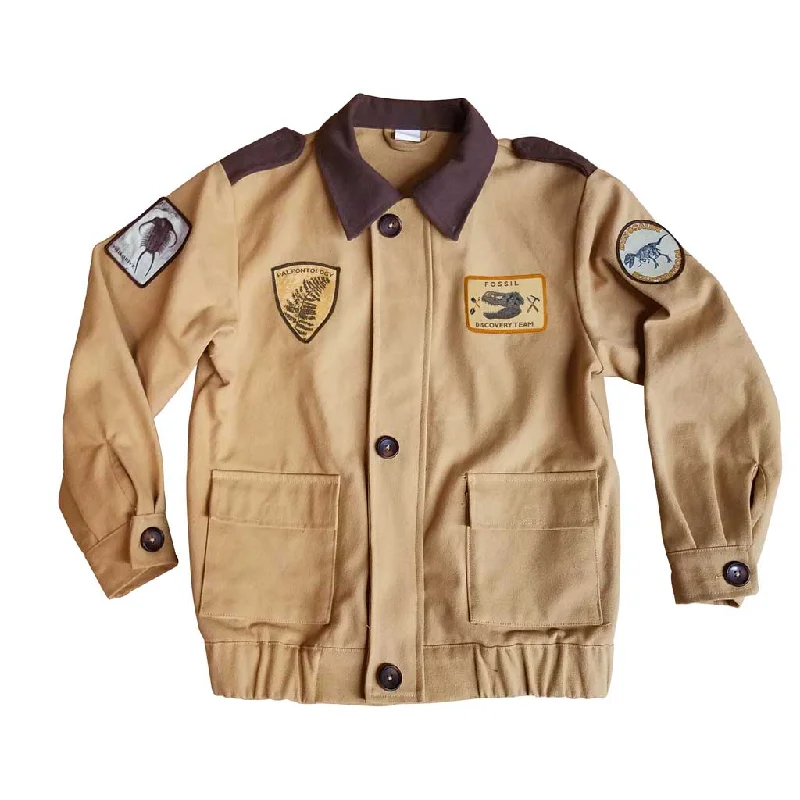 Paleontologist Dinosaur Jacket Zip Front Button Front Snap Front