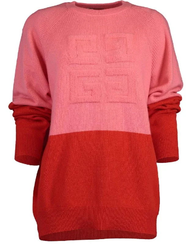Bi-Color Crewneck Sweater Layered Multi-layer Single Layer