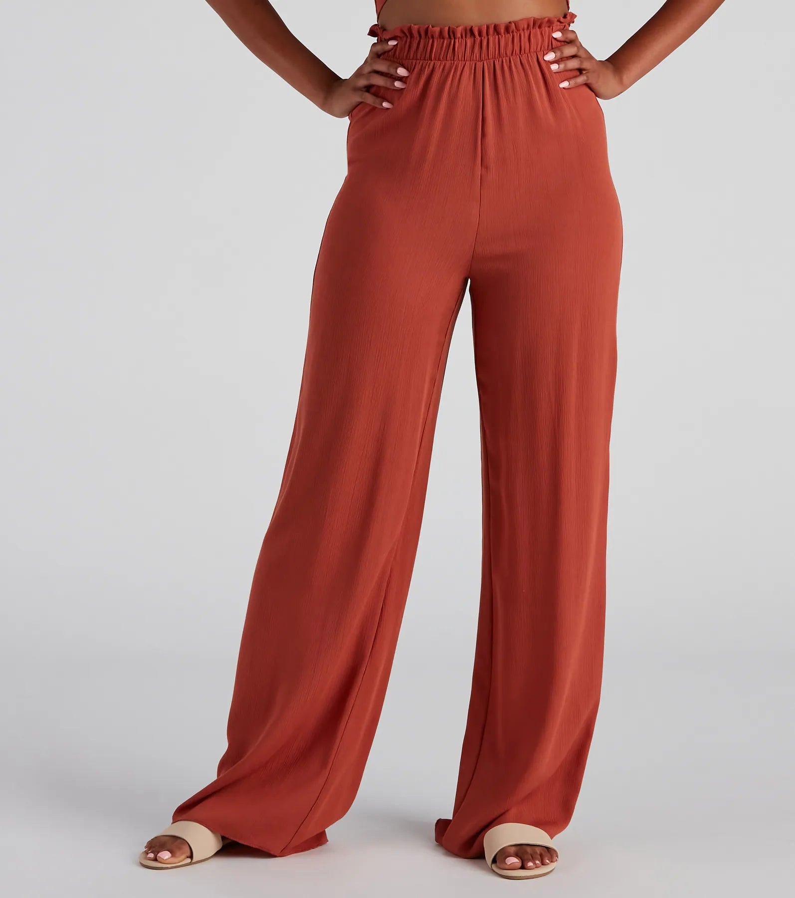 Weekend Mood Wide-Leg Pants Comfy Zip-Up Pants