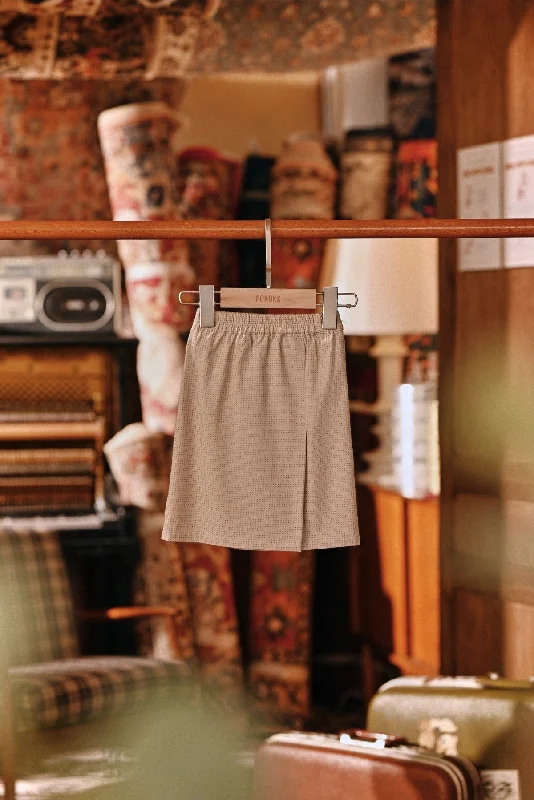 The Akar Kita Babies Folded Skirt - Champagne Dash athletic skirt fit