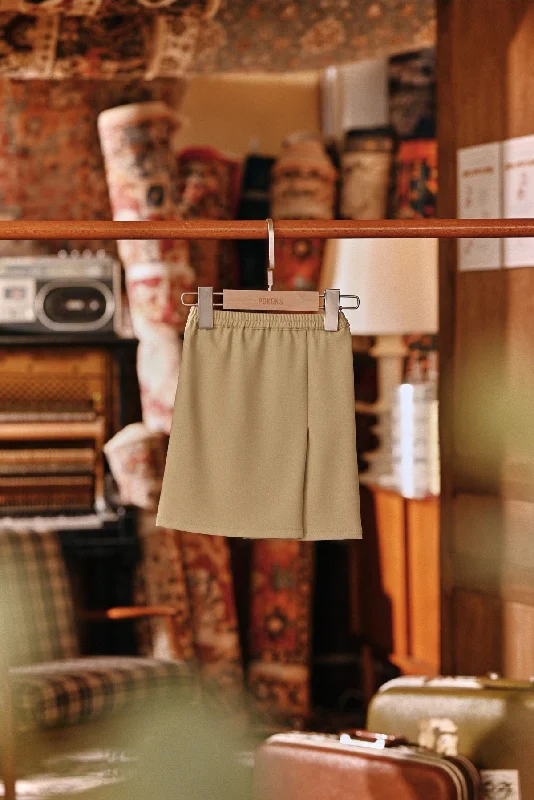 The Akar Kita Babies Folded Skirt - Pale Olive lace skirt delicate