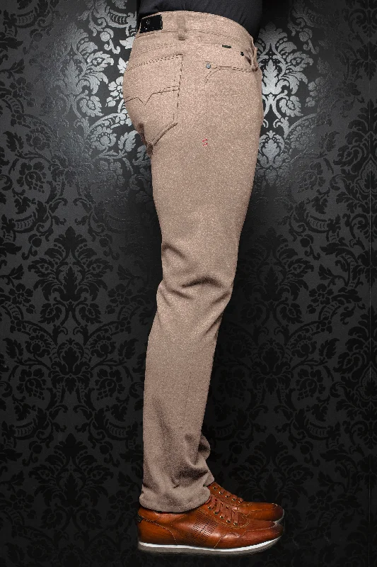 Au Noir Dressy Stretch Pant | Winchester Beige Modern Stretch Trousers