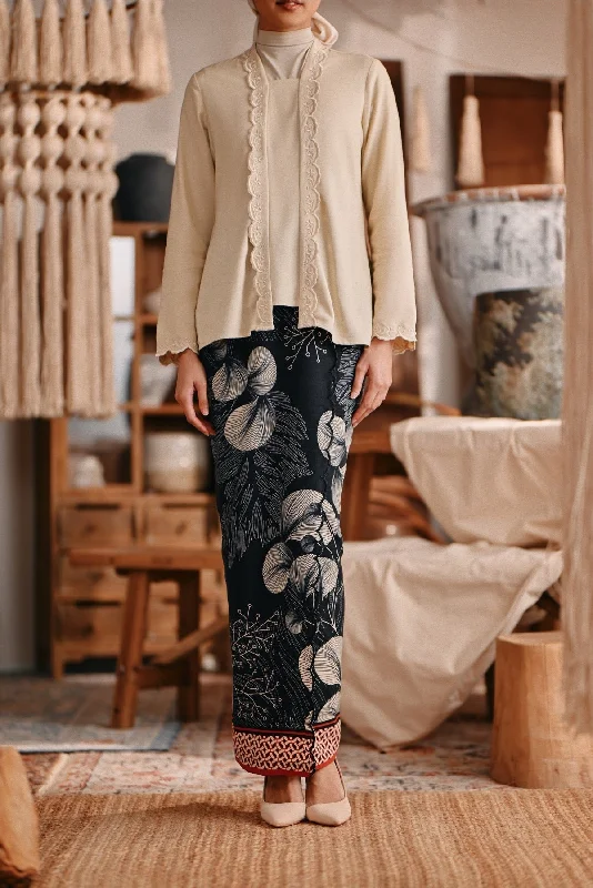 The Bay Women Broderie Back Pleats Skirt - Tranquil modal blend skirt