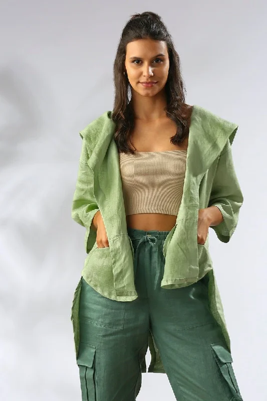 Banyan Gender Fluid Jacket / Overcoat - Sage Green Quilted Jacket Puffer Jacket Insulated Jacket Banyan Gender Fluid Jacket / Overcoat - Sage Green Quilted Jacket Puffer Jacket Insulated Jacket