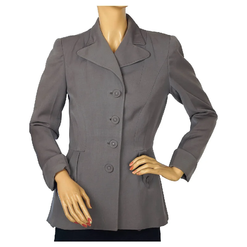 Vintage 1940s Ladies Suit Jacket Grey Gabardine WWII Era Size M Chenille Jacket Brocade Jacket Lace Jacket Vintage 1940s Ladies Suit Jacket Grey Gabardine WWII Era Size M Chenille Jacket Brocade Jacket Lace Jacket