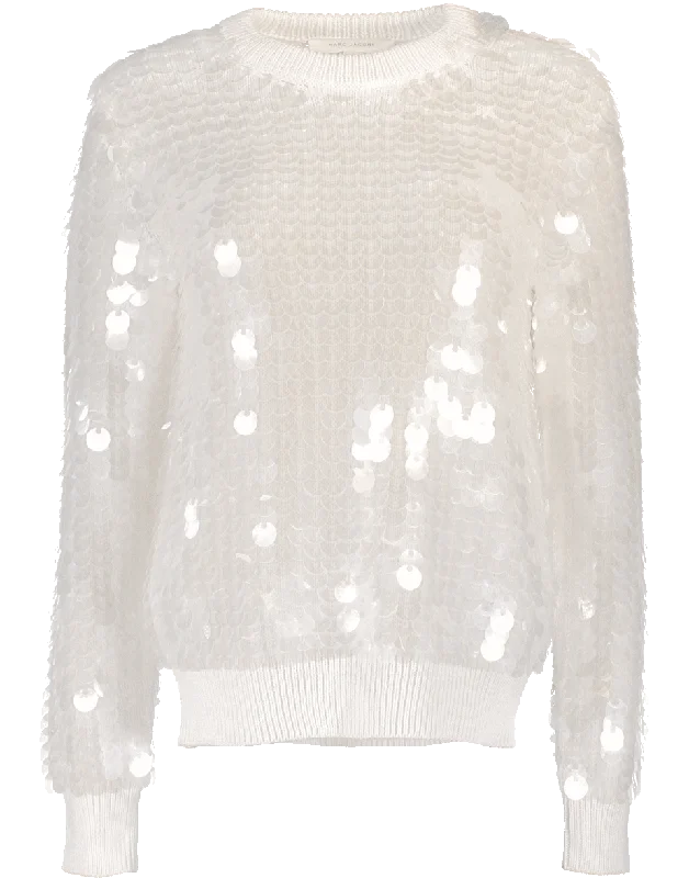 Sequin Sweater Front Pockets Side Pockets Patch Pockets