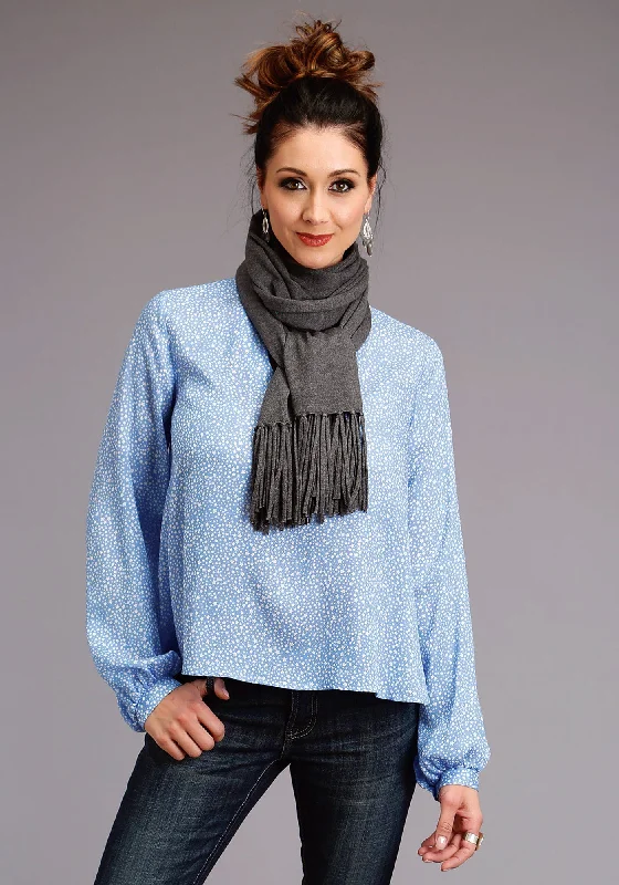 Stetson Womens Heathered Grey Rayon Sweater Scarf Terry Terry Cloth Terry Knit