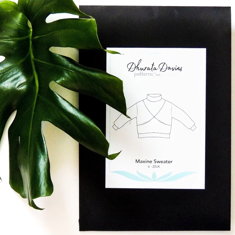 Dhurata Davies - Maxine Sweater - Paper Sewing Pattern Spandex Rayon Corduroy