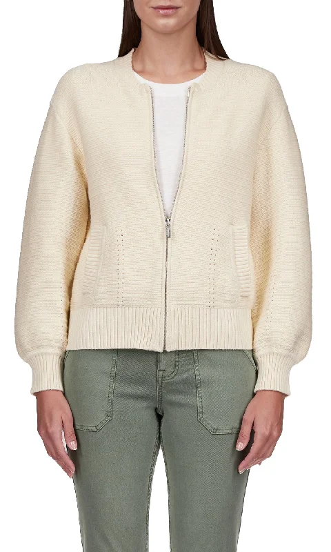 Knitted Bomber Sweater Fitted Loose Oversized
