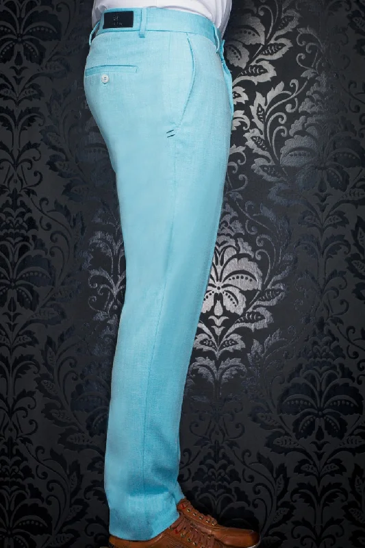 Au Noir Stretch Pant | Wesson Lancaster Turquoise Classic Straight-Leg Pants