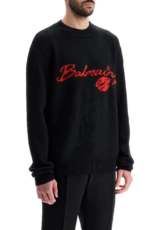 Me Sweater In Wool By Balmain Seamless Knitted Crochet