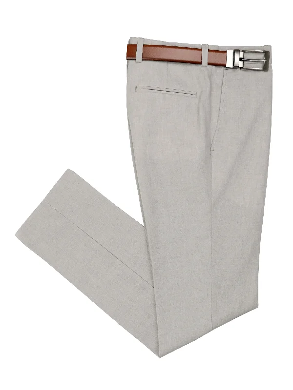Ben Sherman 37615P Boys' Suit Separate Pants - Linen - Beige Modern Bootcut Pants