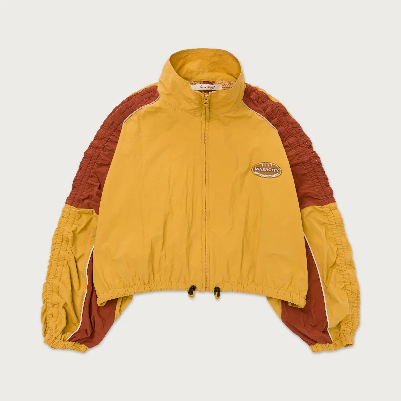 Sports Crop Jacket - Yellow Wool Jacket Cashmere Jacket Tweed Jacket