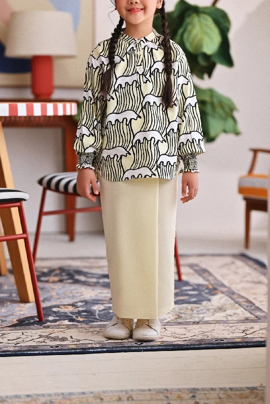 The Akari Folded Skirt - Baby Yellow chiffon skirt airy