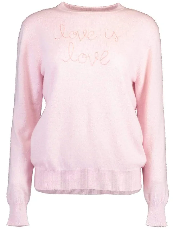 Love is Love Crewneck Sweater Cotton Fabric Linen Fabric Terry Fabric