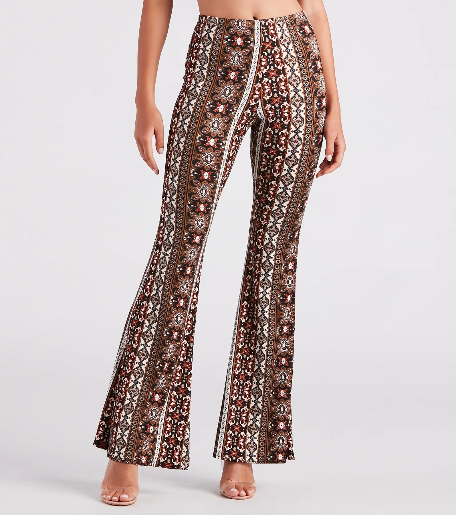 Bohemian Girl High Rise Flare Pants Classic Chino Pants