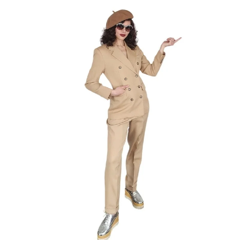 Vintage 90s Cream Wool Pant Suit Double Breasted Blazer Evan Picone Lightweight Jogger Pants Vintage 90s Cream Wool Pant Suit Double Breasted Blazer Evan Picone Lightweight Jogger Pants