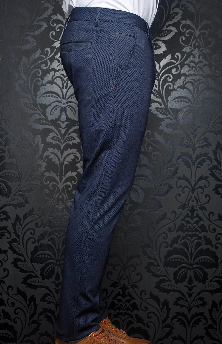 Au Noir Dressy Stretch Pant | Beretta Ryan Navy Comfortable Wide-Leg Pants