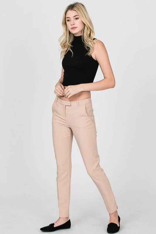 Twill Slacks Pants Cozy Maternity Pants