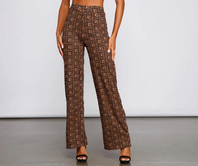 Trendy-Chic Vibes Wide-Leg Pants Elegant Trouser Pants