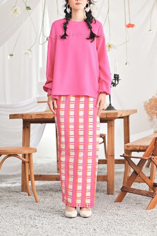 The Mimpian Women Folded Skirt - Crush corduroy skirt textured