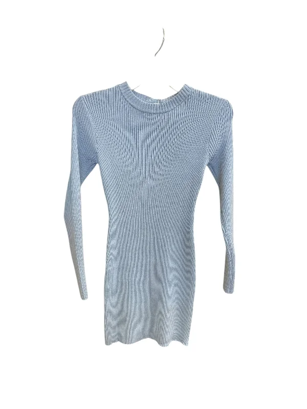 Dress Sweater By Clothes Mentor In Blue, Size: M Beaded Sweater Sequined Faux Fur
