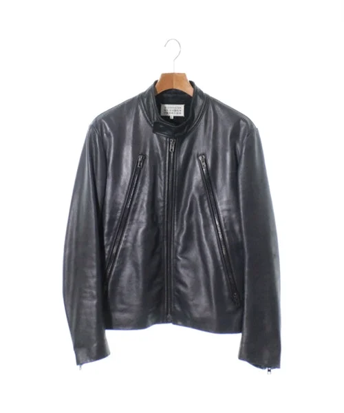 Maison Margiela Motercycle Jackets A-Line Jacket Boat Neck Shawl Collar