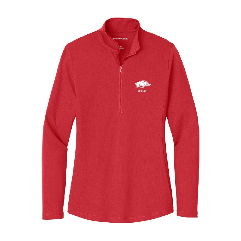 Arkansas - NCAA Women's Gymnastics : Reese Drotar - Women's Lightweight Quarter Zip Jacket Faux Fur Fabric Real Fur Fabric Shearling Fabric Arkansas - NCAA Women's Gymnastics : Reese Drotar - Women's Lightweight Quarter Zip Jacket Faux Fur Fabric Real Fur Fabric Shearling Fabric
