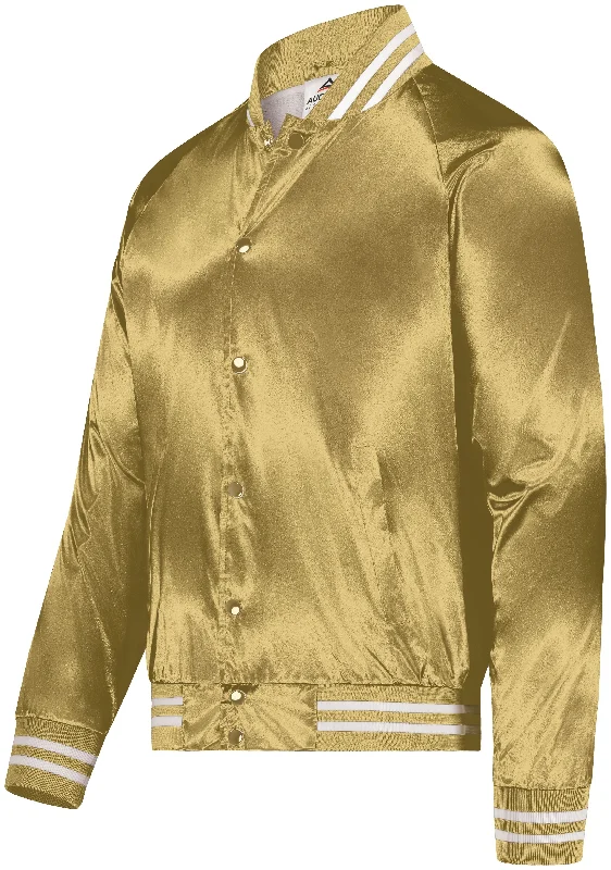 Satin Baseball Jacket/Striped Trim 3610 Rayon Fabric Velvet Fabric Corduroy Fabric