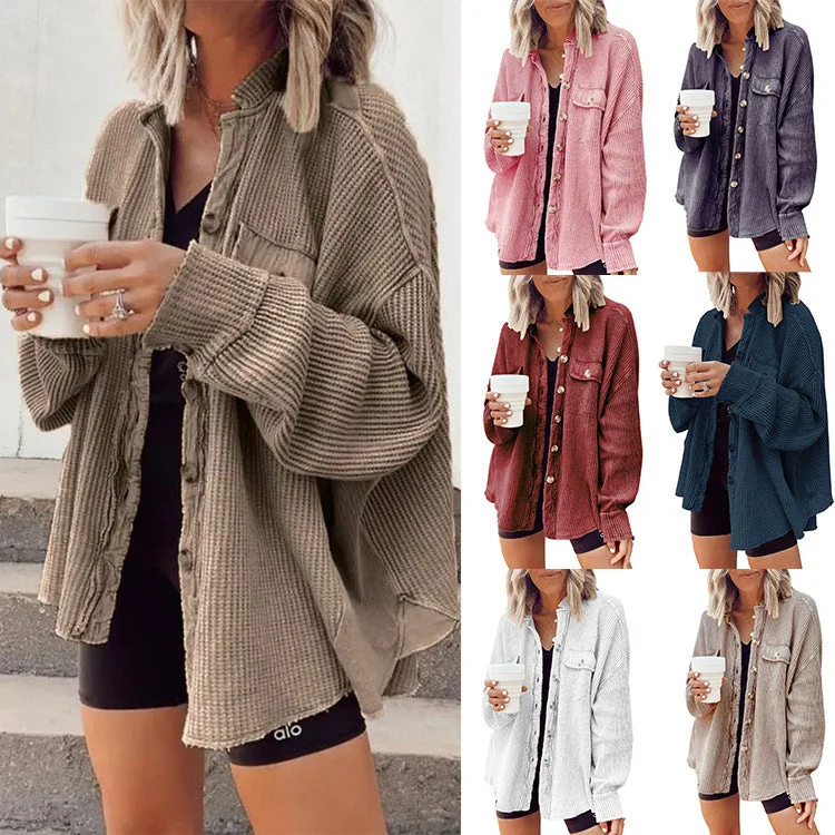 Button Shirt Jacket Women Lapel Long Sleeve Blouse Fashion Jacket Tops Wool Jacket Cashmere Jacket Tweed Jacket Button Shirt Jacket Women Lapel Long Sleeve Blouse Fashion Jacket Tops Wool Jacket Cashmere Jacket Tweed Jacket
