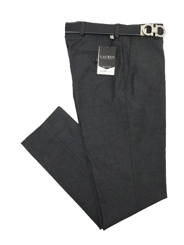 Lauren Ralph Lauren 34249P Boy's Suit Separate Pant - Solid Gab - Grey Modern Stretch Trousers