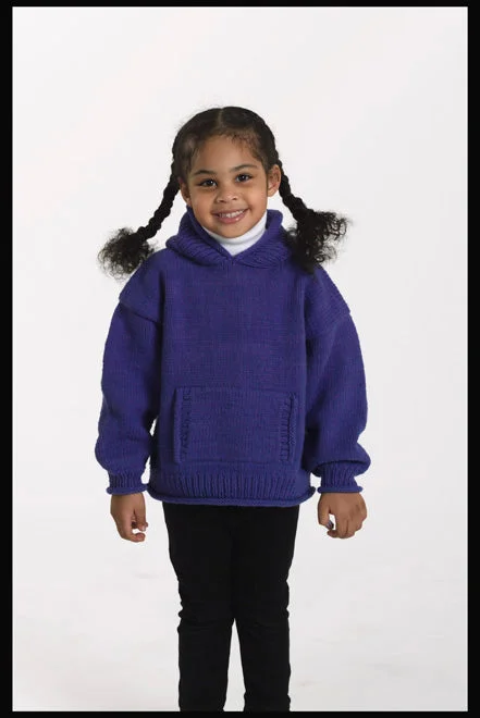 Child's Hooded Sweater (Knit) - Version 3 Denim Fabric Leather Fabric Suede Fabric