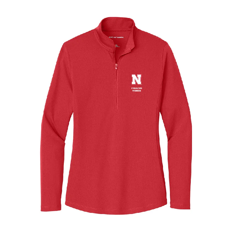 Nebraska - NCAA Women's Gymnastics : Molly Peterson - Women's Lightweight Quarter Zip Jacket Insulated Jacket Fitted Jacket Loose Jacket Nebraska - NCAA Women's Gymnastics : Molly Peterson - Women's Lightweight Quarter Zip Jacket Insulated Jacket Fitted Jacket Loose Jacket