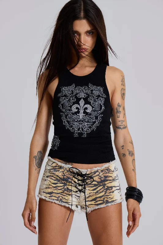 Tiger Denim Hot Pants Casual Wide Pants