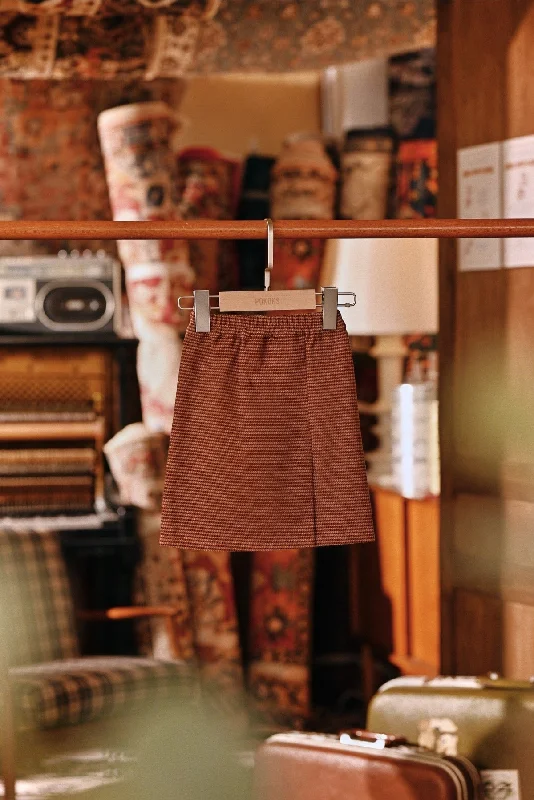 The Akar Kita Babies Folded Skirt - Brownflux summer skirt style