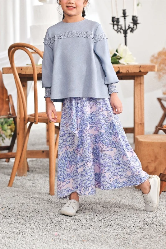 The Mimpian Ruffle Wide Skirt - Mystical linen skirt airy