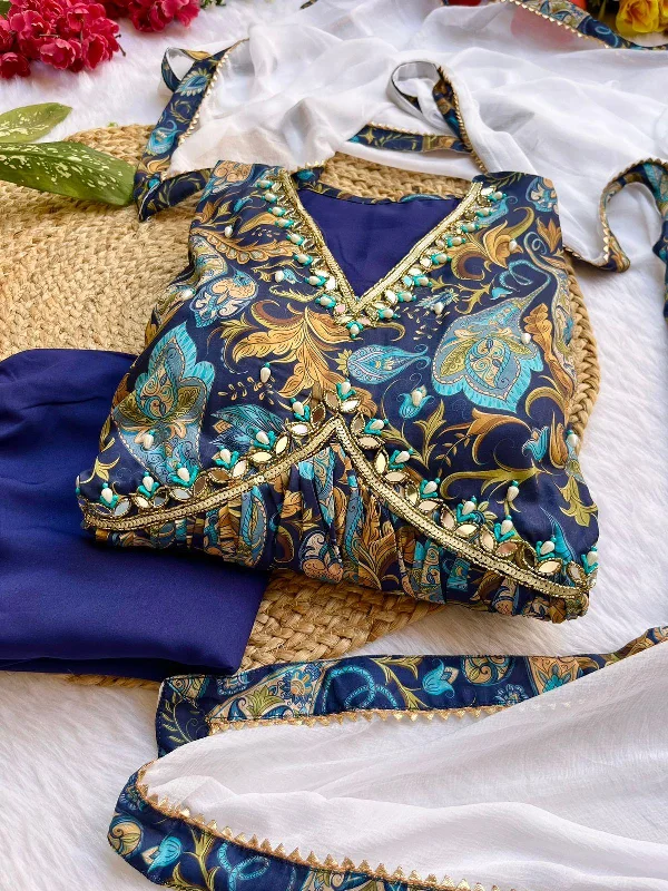 Blue Boho Floral Special: Aliya Cut Dresses with Dupatta and Pant! 🌺🌺 Classic Chino Pants Blue Boho Floral Special: Aliya Cut Dresses with Dupatta and Pant! 🌺🌺 Classic Chino Pants