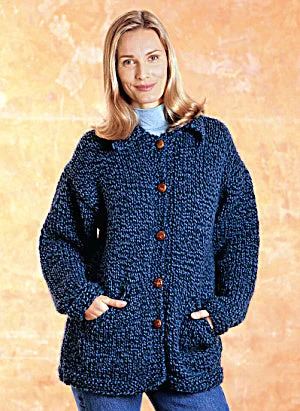 Sweater Jacket (Knit) Glossy Satin Silk