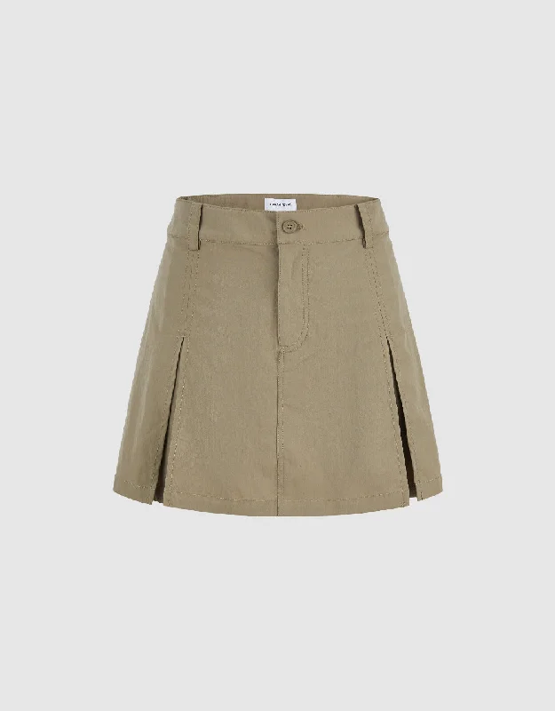 Mini A-Line Skirt wool skirt sturdy