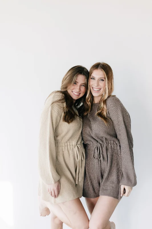 Wide Sleeve Sweater Romper Handmade Hand-knitted Hand-woven