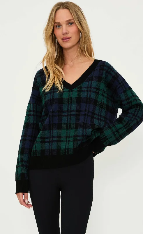 Beach Riot Joey Sweater Striped Floral Plaid