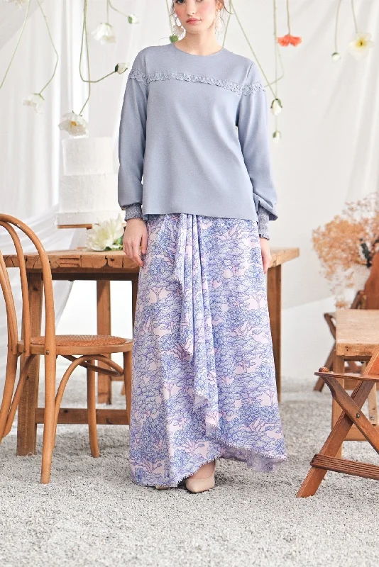The Mimpian Women Ruffle Wide Skirt - Mystical denim skirt classic