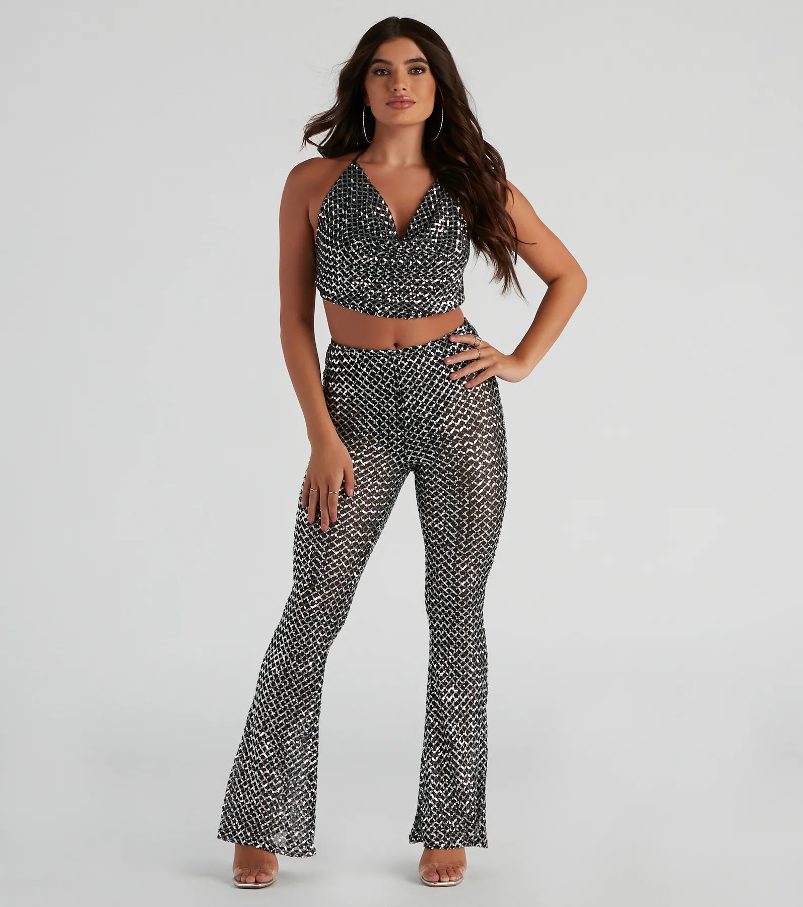 Twinkle Like A Star Sequin Pants Fashionable Sporty Pants
