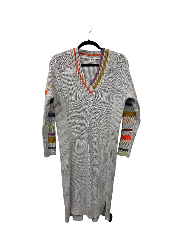 Dress Sweater By Daily Practice By Anthropologie In Grey, Size: S Chenille Brocade Lace