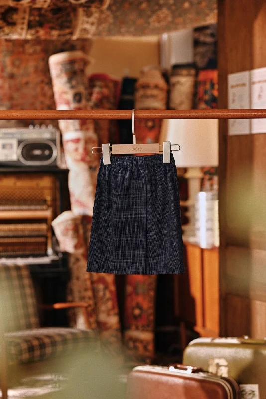 The Akar Kita Babies Folded Skirt - Nature Navy corduroy skirt durable